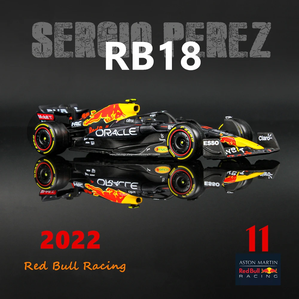 Bburago 1:43 Новинка 2022 F1 Red Bull Racing RB18 1 # Verstappen 11 Перез специальная краска формула один