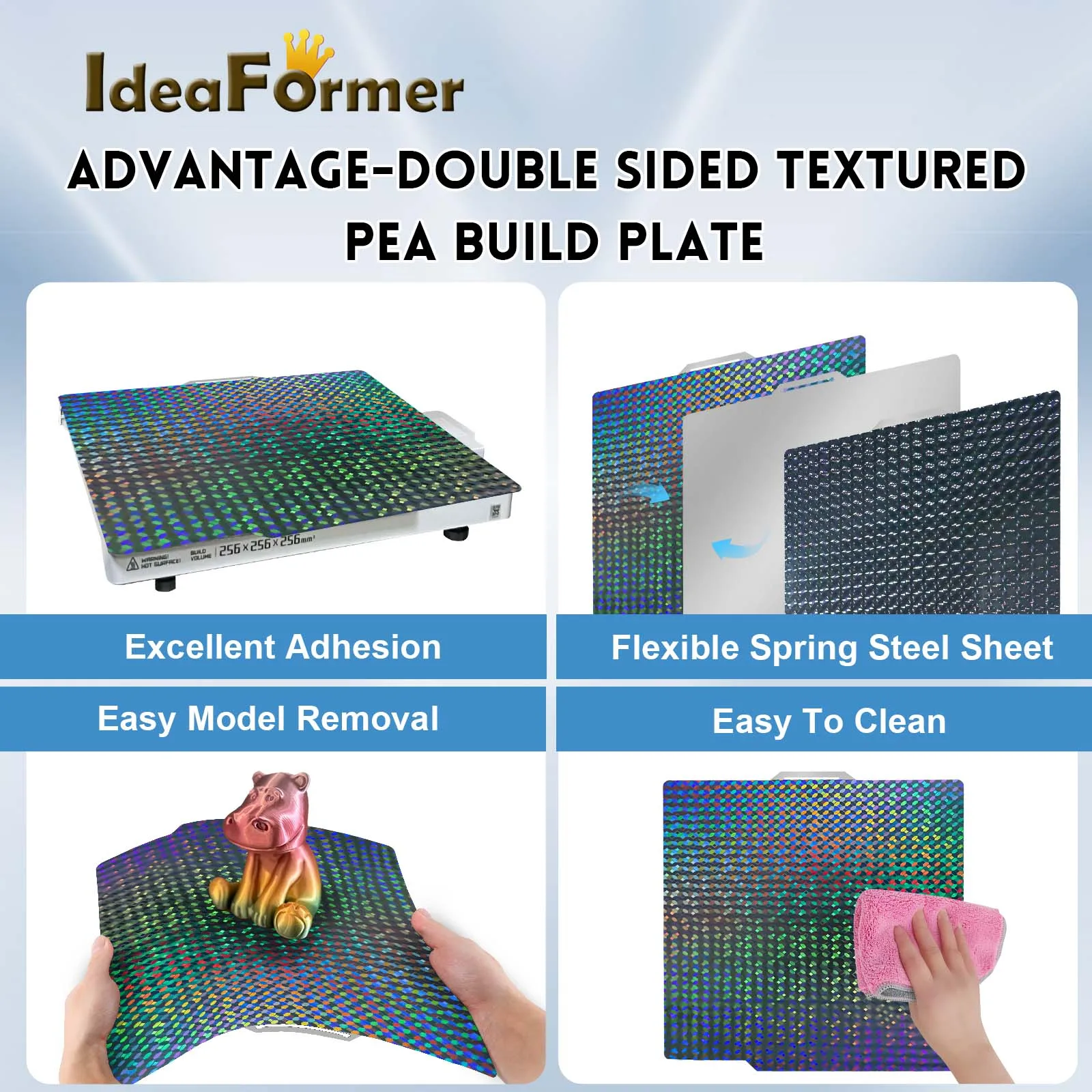 X1C P1P P1S A1 X1 Соединительная пластина для лабораторной пластины Bambu 257x257 PEI Sheet PEO PET