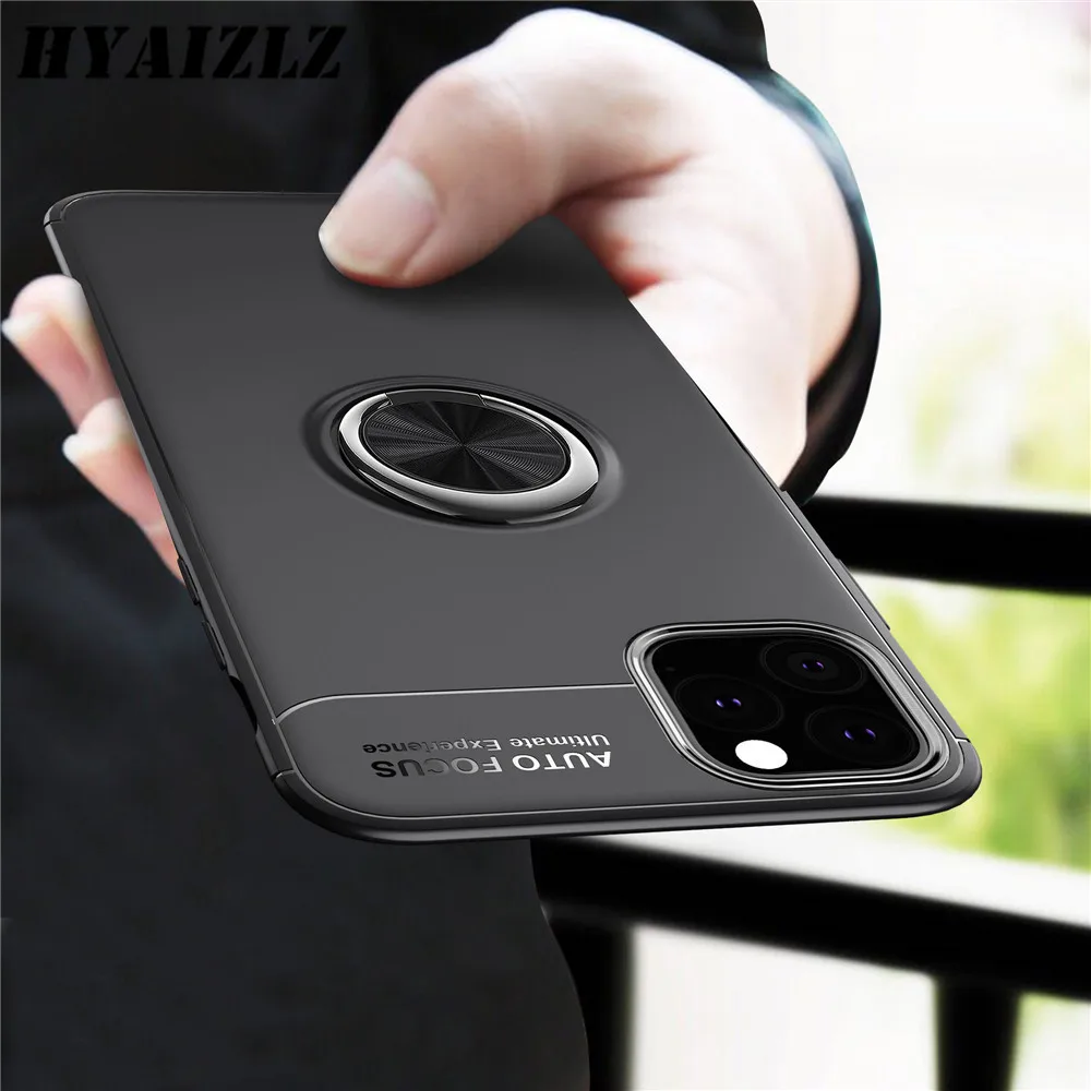 

Hidden Stand Ring Case for iPhone 14 13 Mini 12 11 ProMax Xs XR 6s 7 8 Plus SE2022 Cover Soft TPU Shockproof Car Magnetic Coque