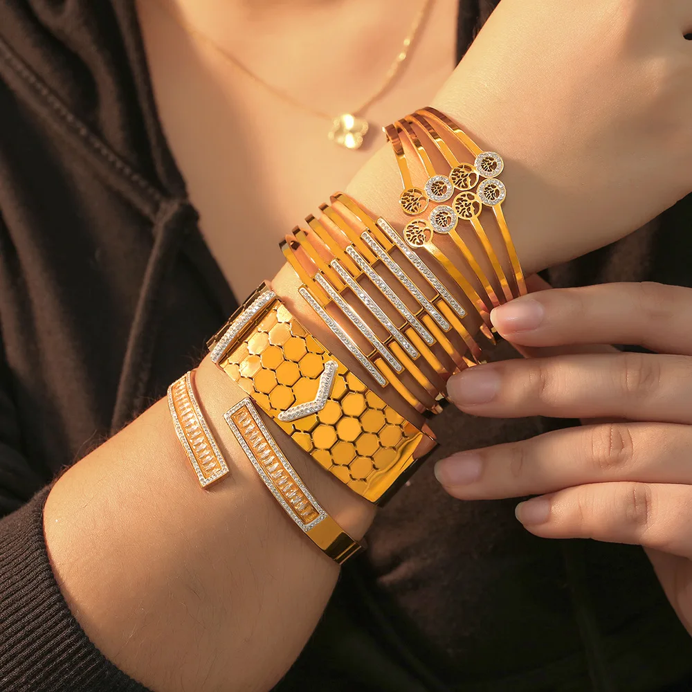 Браслет из нержавеющей стали с изображением пожеланий и деревьев для женщин