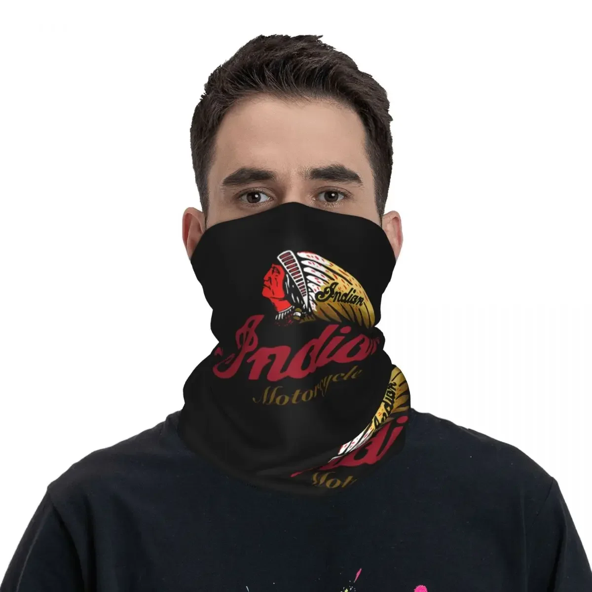 Индийский шарф шейный платок Шейная маска для лица из полиэстера