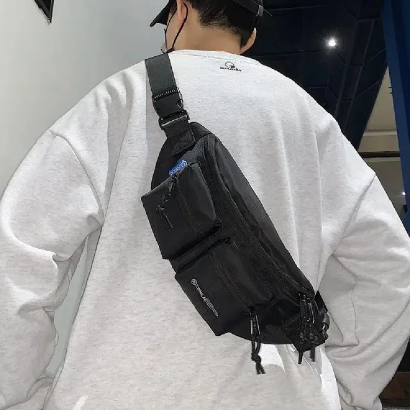 【High quality】 Ulzzang Korean Fashion Nylon Unisex Waist Bag Pouch Bag Fanny Pack Chest Pack for Men Women Birthday Gift