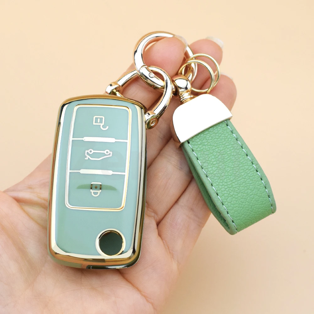 

Корпус для VW Volkswagen Polo Tiguan Passat B5 B6 B7 Golf 4 5 6 MK6 Jetta Lavida для Skoda Octavia Auto Tpu Чехол для ключа автомобиля