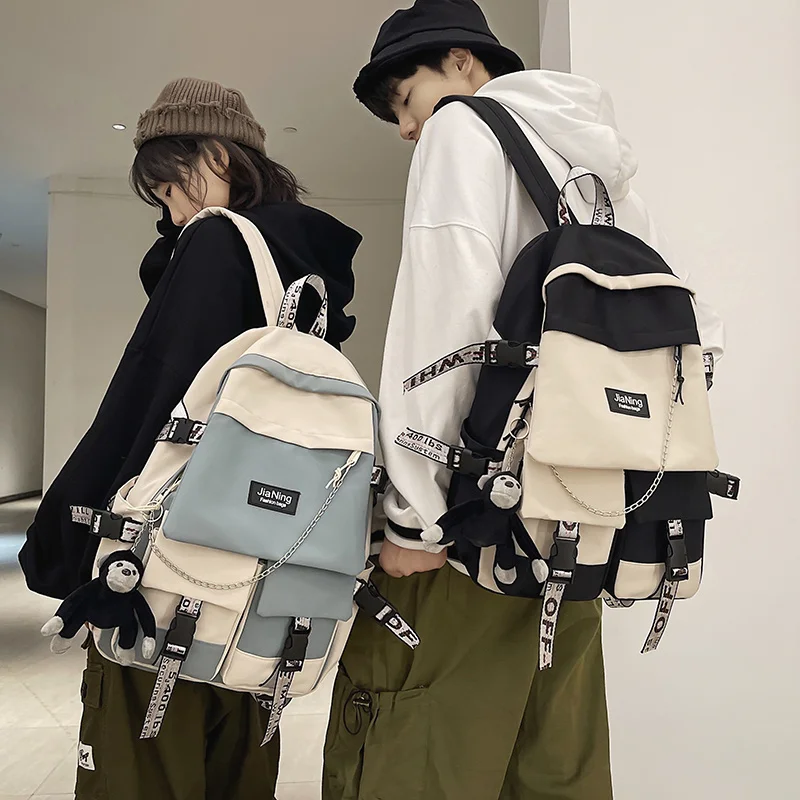 

Backpack Male Harajuku Ulzzang High School student Backpack Female 2023 large capacity junior high school backpack