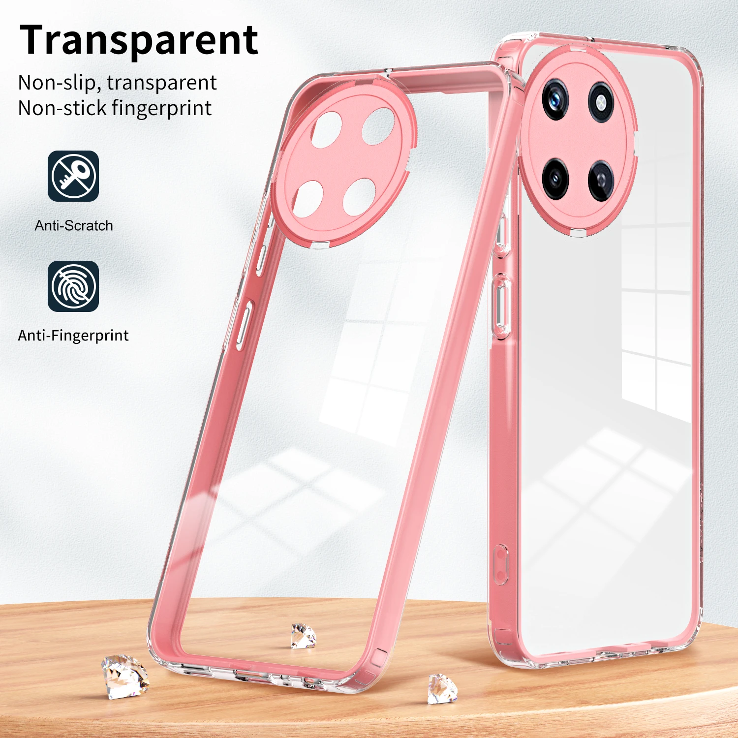 

for Oppo Realme 11 4G Case 3 IN 1 Frame Luxury Clear Camera Protector Soft Edges Hard Shockproof Phone Cover OppoRealme114G