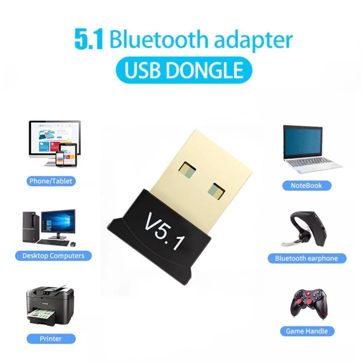 Bluetooth 5 1 USB 2 0 CSR 4 адаптер для ПК ноутбука WIN XP VISTA 7 8 10