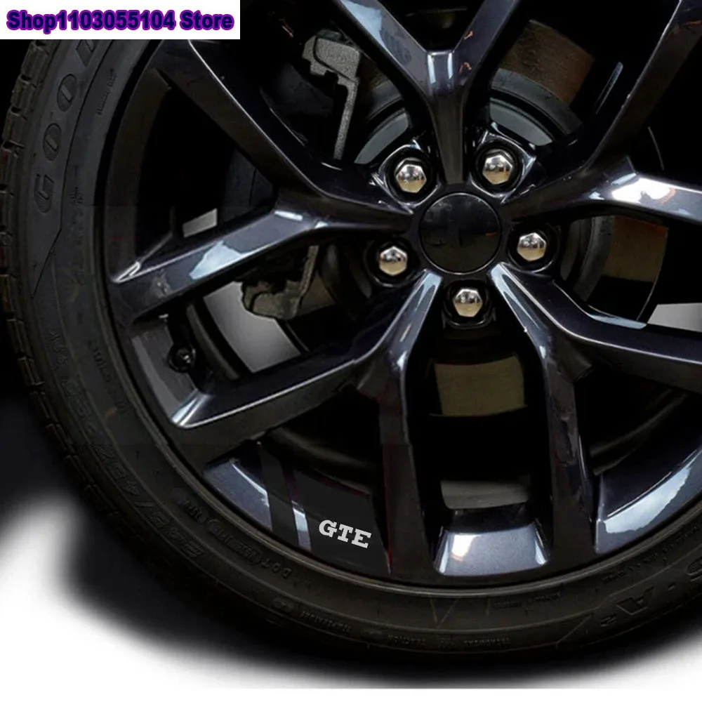 

6x Светоотражающие виниловые наклейки на обод колеса автомобиля для Volkswagen GTE VW GOLF 3 5 7 8 GTI Jetta Tiguan Passat Tayron Touareg