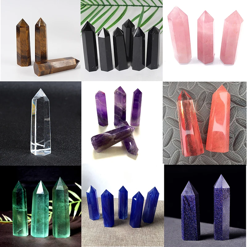 natural crystal point energy column obelisk hand polished very beautiful gemstone specimens minerals diy gift home decoration free global shipping