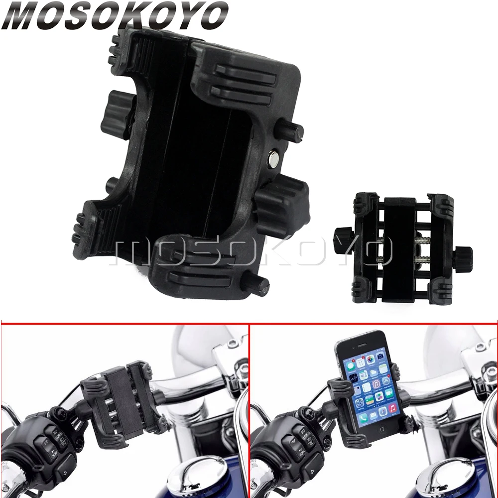 

Adjustable Motorcycle Handlebar Mount Phone Holder Clamp GPS Device Cell Phone Carrier for Harley Dyna Touring 76000549 76000537