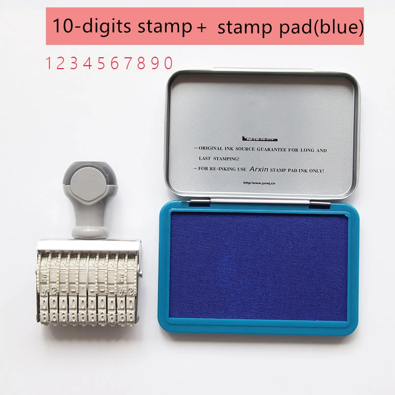 Портативный штамп 10 цифровые числа номер телефона/дата цена для магазина