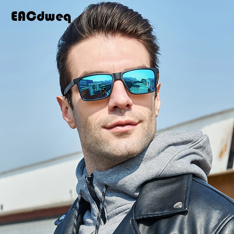

Очки солнцезащитные мужские классические, квадратные зеркальные солнечные очки с винтажным покрытием, для вождения, UV400