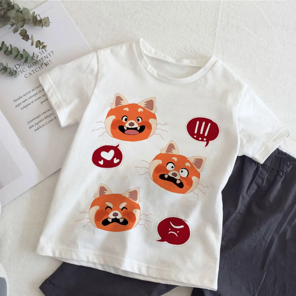 

Turning Red T-Shirt Kids Pixar Disney Clothes Casual T Shirts Children Cartoons Fashion Kawaii Tops Boy Girl Harajuku Tee Shirt