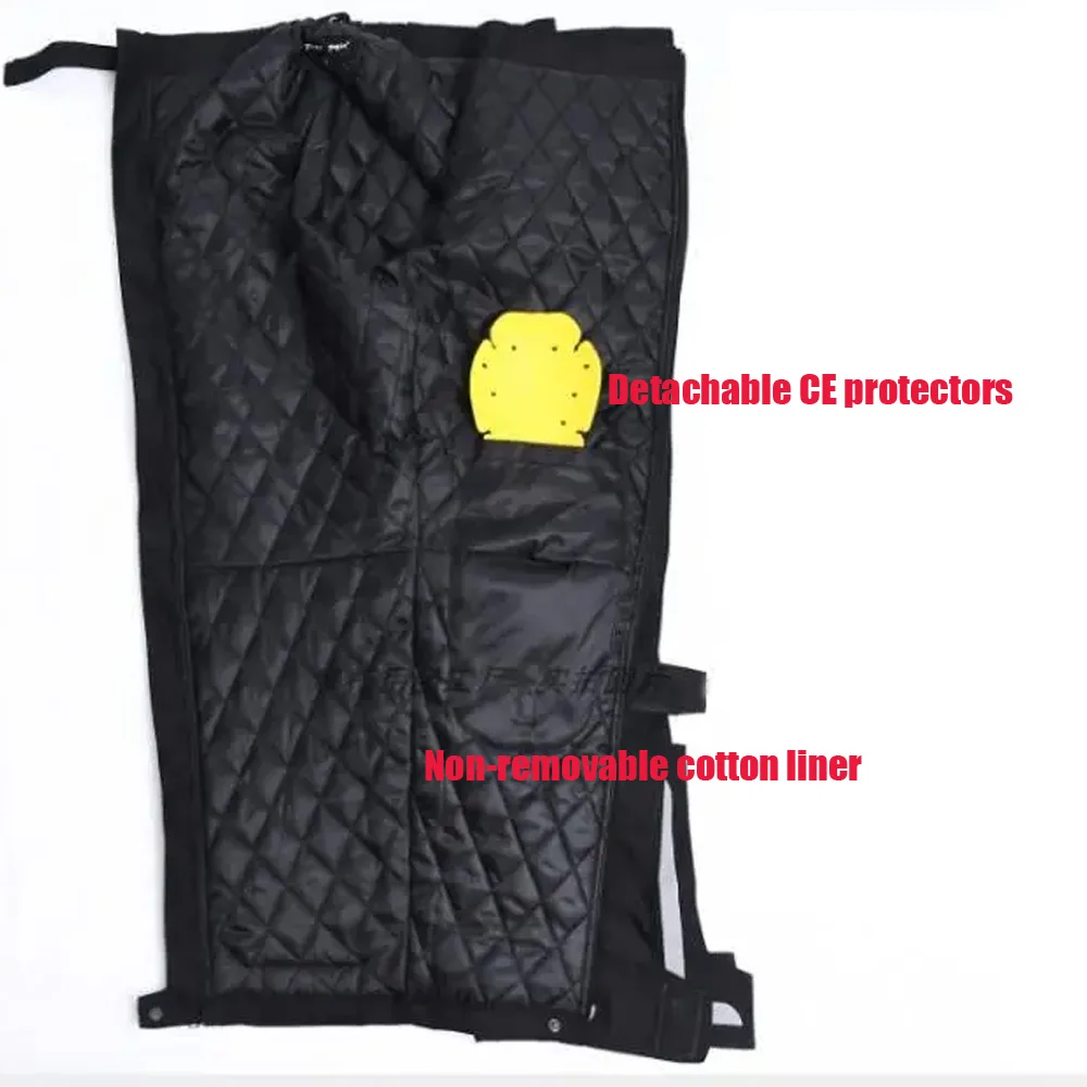 Мотоциклетные мужские съемные ветрозащитные брюки с защитой от падений CE для