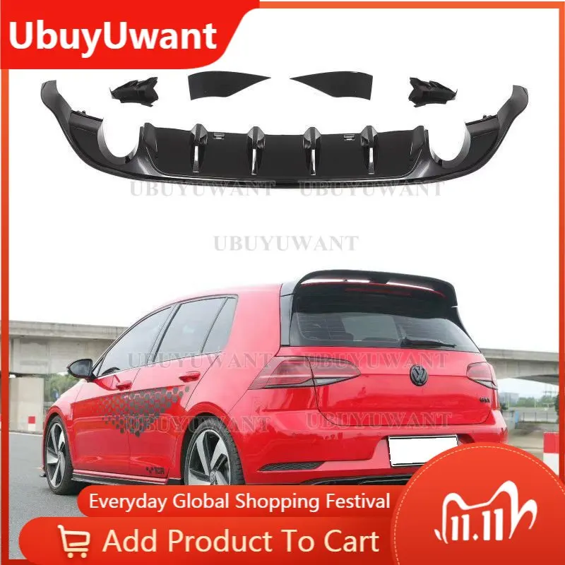 

Diffuser For Volkswagen GOLF 7 / 7.5 VII MK7 / 7.5 GTI R Series Hatchback Pre-replacement Rear Bumper Diffuser