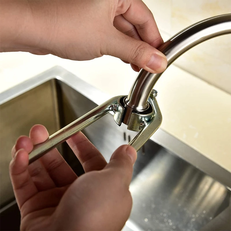 

Carbon Steel Cache Aerator Wrench Loosen or Install the Aerator without Scratching the Faucet Easy to Turn and Remove a