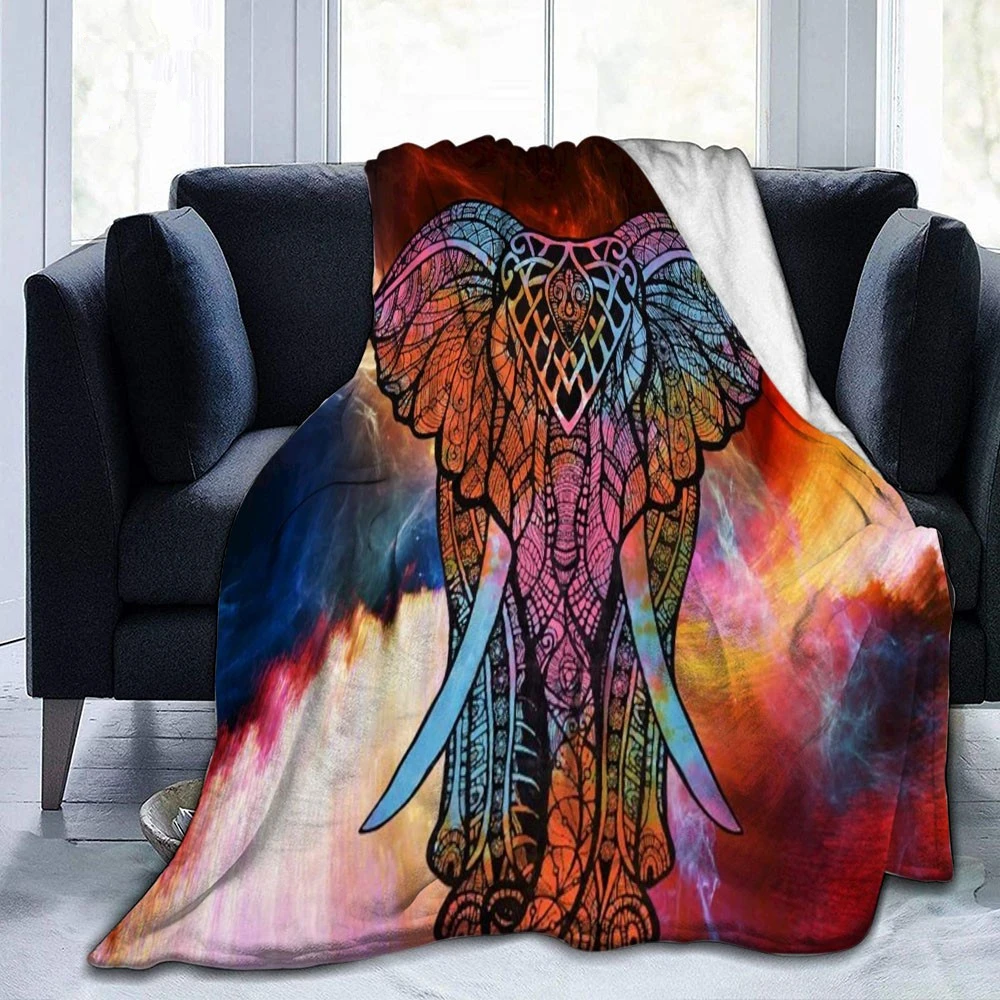 

Multi Sizes Psychedelic Blanket for Bedding Throw Blankets Blanket for Sofa Bed Mandala Elephant India Style Galaxy Tree Book