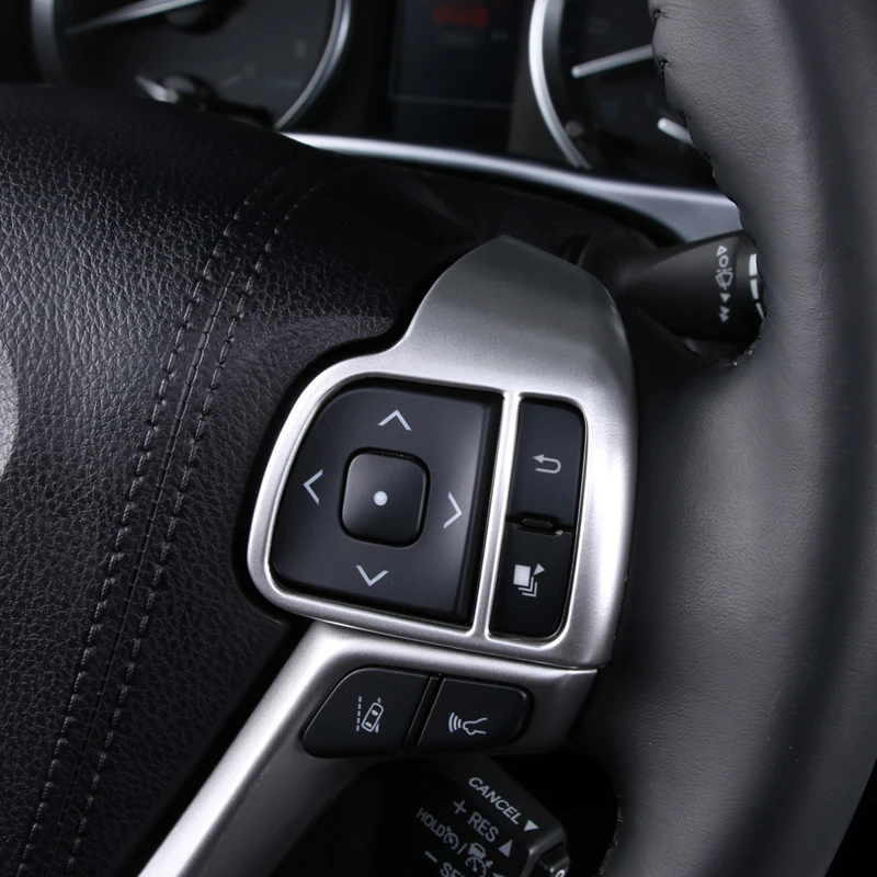 

For Toyota Highlander 15-21 Steering Wheel Sequin Decorative Frame Function Key Paste Interior Modification