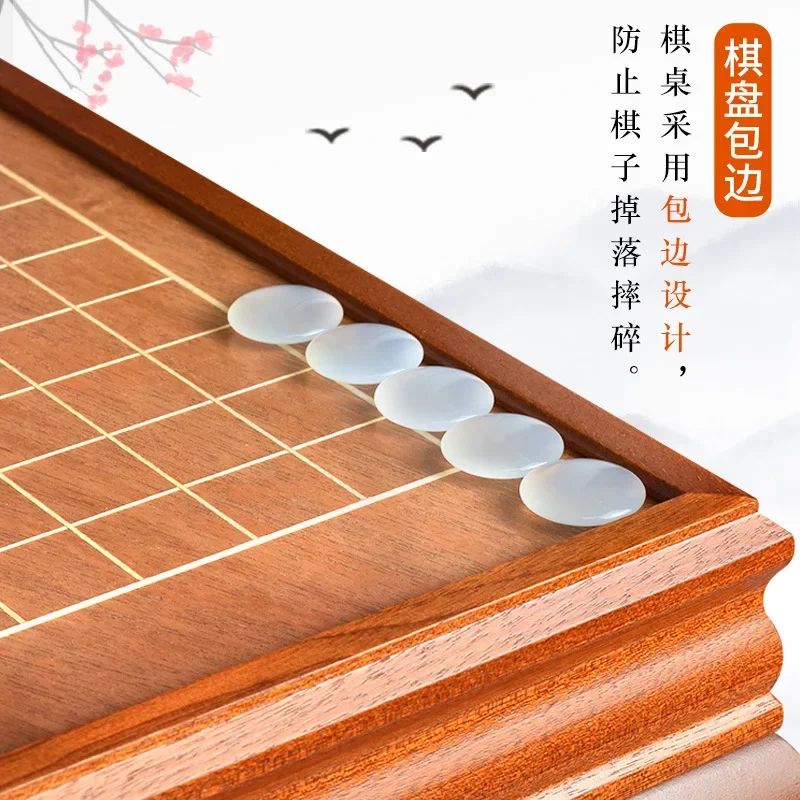 Фото Набор для Го, деревянный стол для Го, Yunzi Go TW-609, массив дерева с сердцевиной из красного дерева. №4