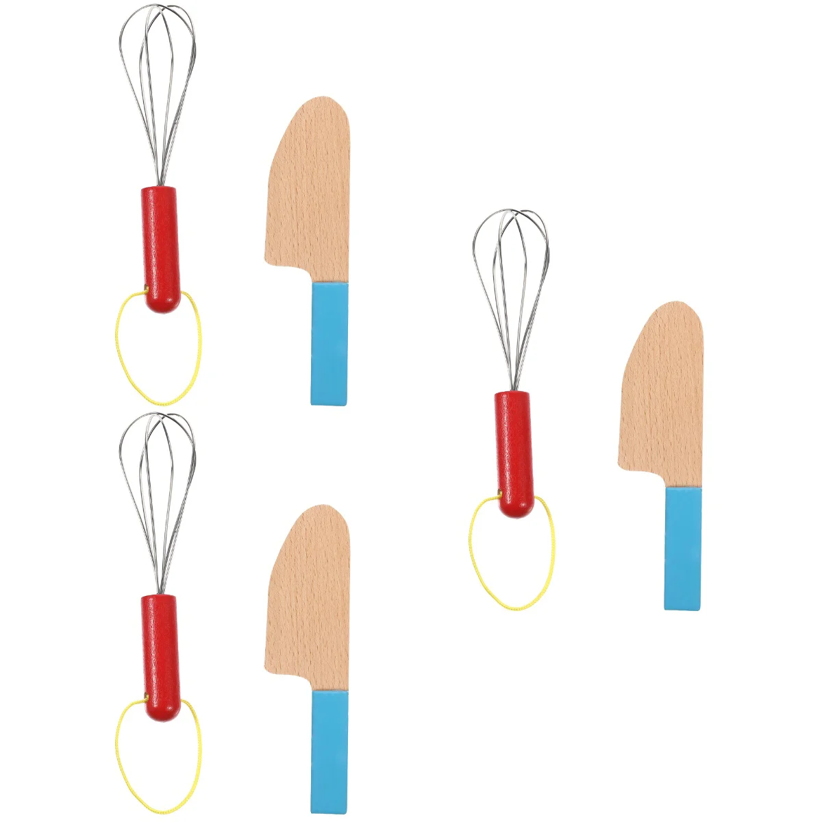 

6 pcs Child Whisk Cutter Kitchenware Wooden Kids Model