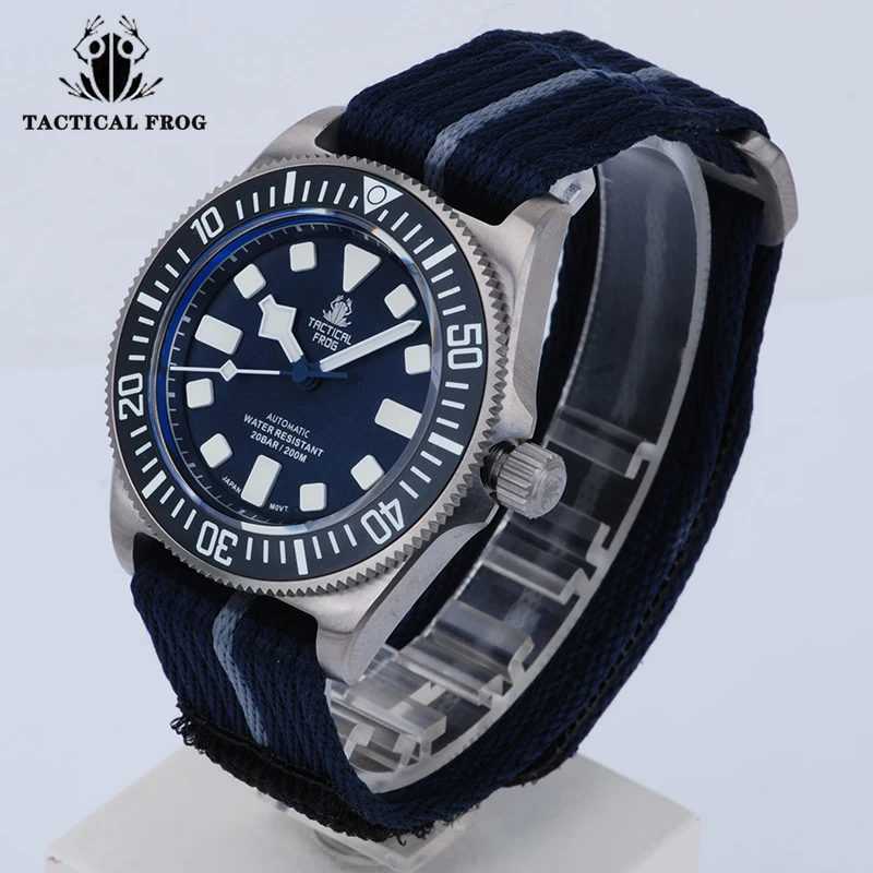 

Tactical Frog FXD V4 Titanium Watch for Men 42mm NH35 Automatic Mechanical Movement Sapphire BGW-9 Luminous 200M Dive Wristwatch