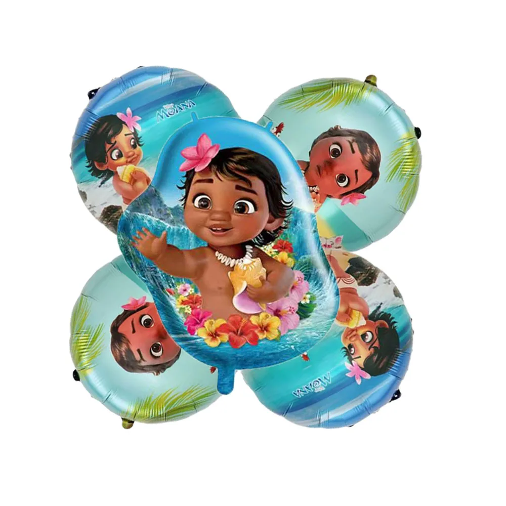 Фото Disney Moana 2, украшение для вечеринки, посуда Simia, бумажные тарелки, воздушные шары, наклейки на скатерть, подарки для вечеринки, рождественские принадлежности №5