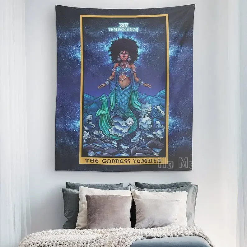 Искусство от ведьмастера богиня йемянс Временный Таро-карточка гобелен ведьмы