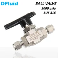 1pc SS 316 Forged BALL VALVE 3000psig Shut off 1/8 1/4 3/8 1/2 inch 6 8 10 12 mm Tube Fitting Stainless Steel replace Swagelok