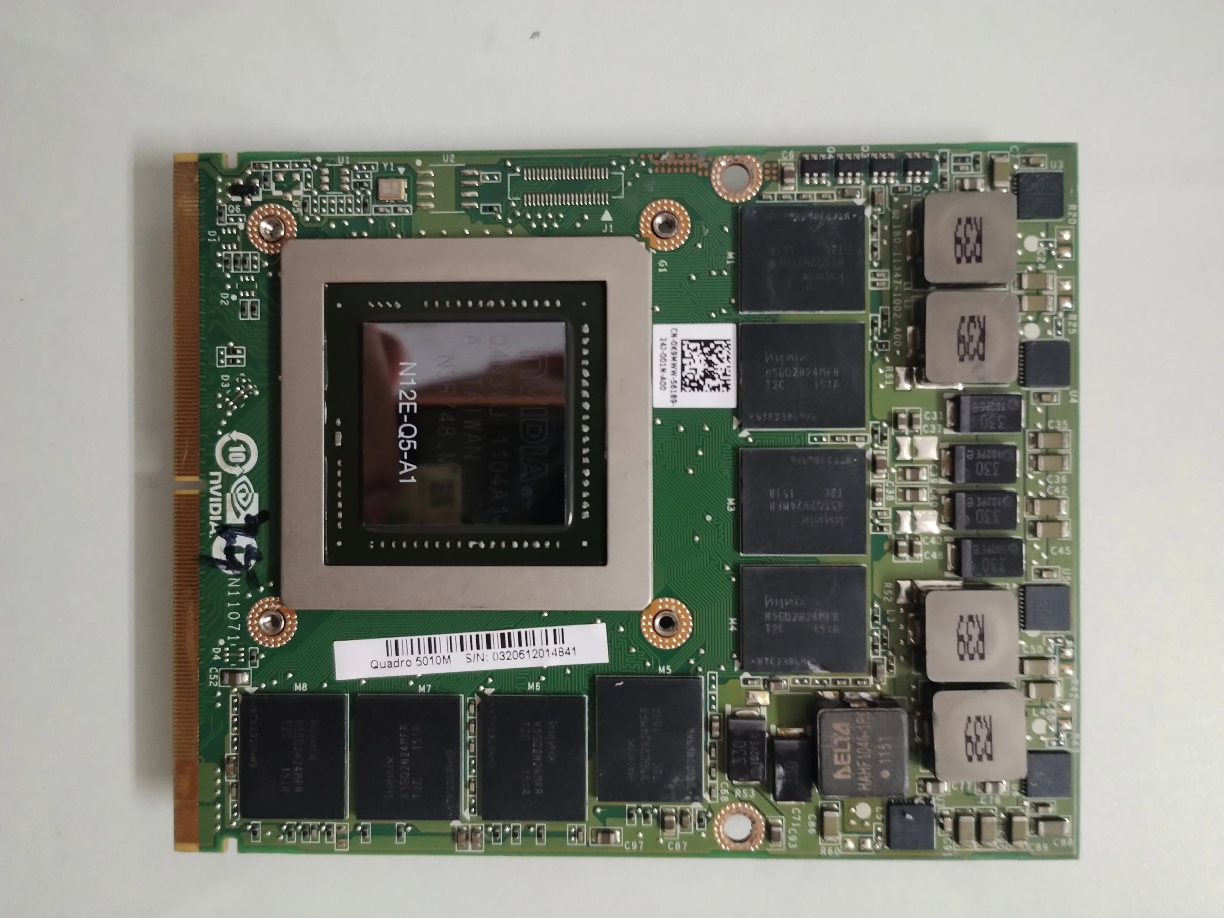 Оригинальная видеокарта Quadro 5010M Q5010M Vga N12E-Q5-A1 4 ГБ для Dell M6600 M15X HP 8760 Вт 8770 Быстрая