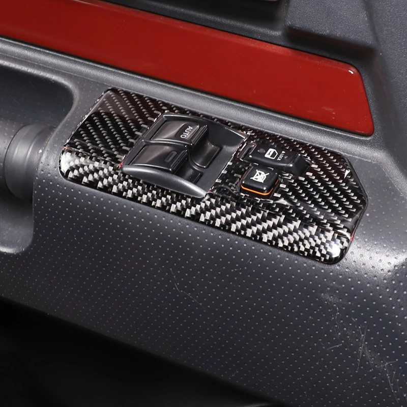 Для Toyota FJ Cruiser 2007-2021 стеклянный подъемник наклейка из мягкого углеродного волокна