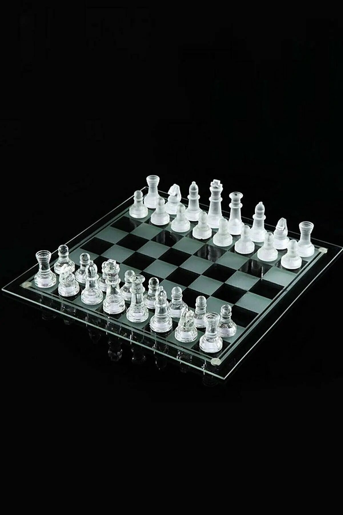 Стеклянный прозрачный Шахматный набор Megalux декоративная фотография прозрачная
