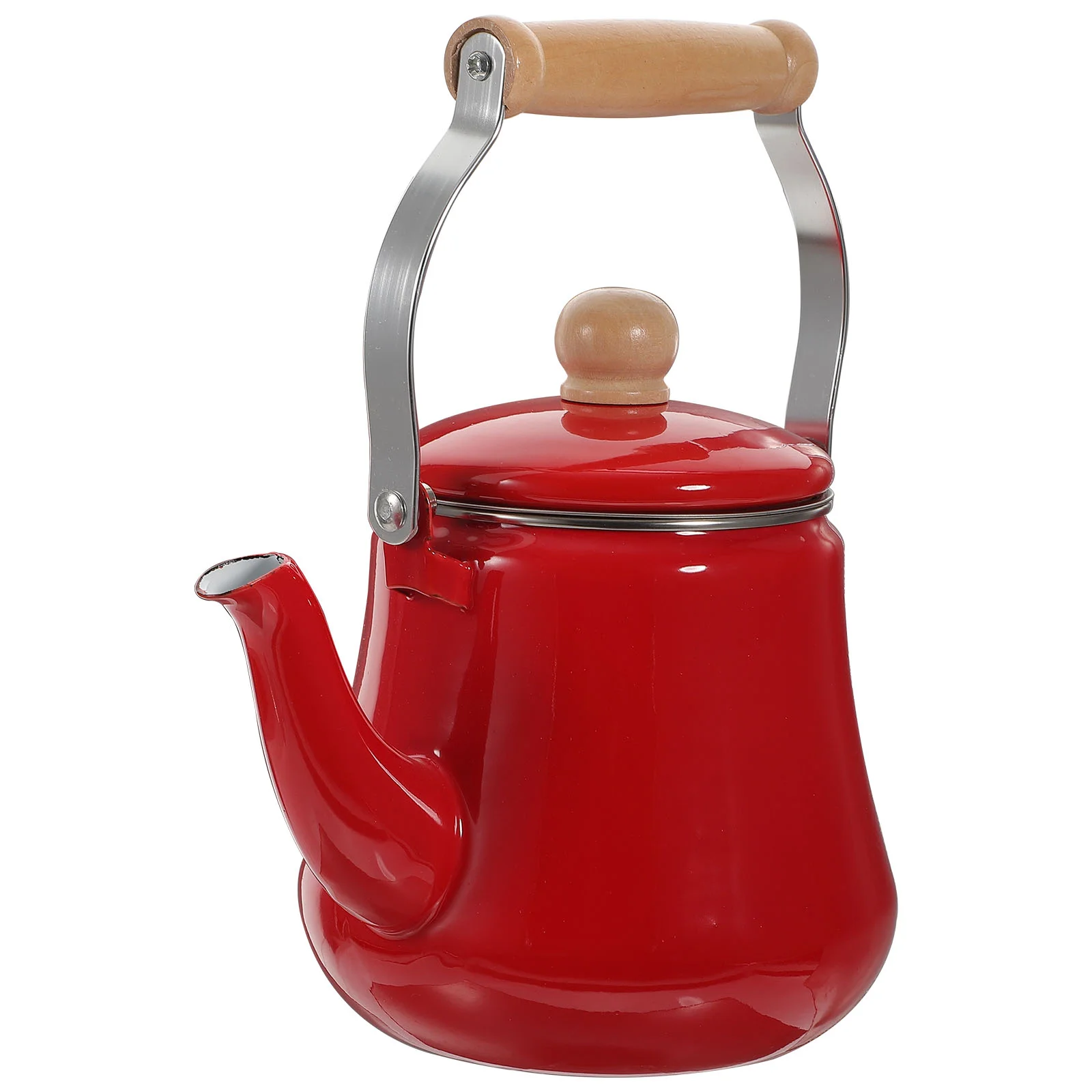 

1Pc Small Ceramic Teapot Warmer Coffee Pot Kungfu Teapot Stainless Steel Teapot Whistle Boiling Kettle