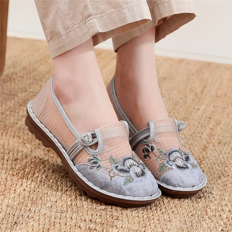 

Новинка весна-лето модная дышащая Спортивная повседневная обувь на плоской подошве с вышивкой из сетчатой ткани Zapatos Mujer BCEBYL