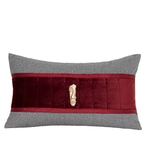 DUNXDECO роскошный бордовый чехол для подушки, декоративный чехол для подушки, красный классический теплый домашний чехол с геометрическим рисунком, для дивана, стула, Декор