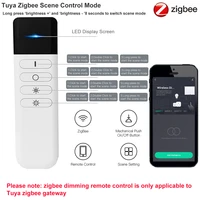 tuya zigbee smart dimming wireless scene switch wireless scene controller switchable 4 key dimming works with zigbee gateway