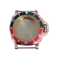 pvd electroplating rose gold 316l stainless steel 42mm watch case bezel yellow inner shadow case for nh35nh364r7s movement