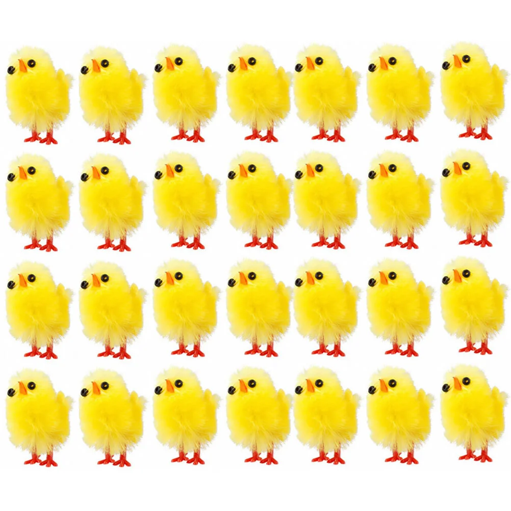 

Easter Chicks Chicken Chick Mini Toys Baby Decor Plush Toy Party Decoration Figurines Chenille Decorations Wind Fluffy Egg Kids