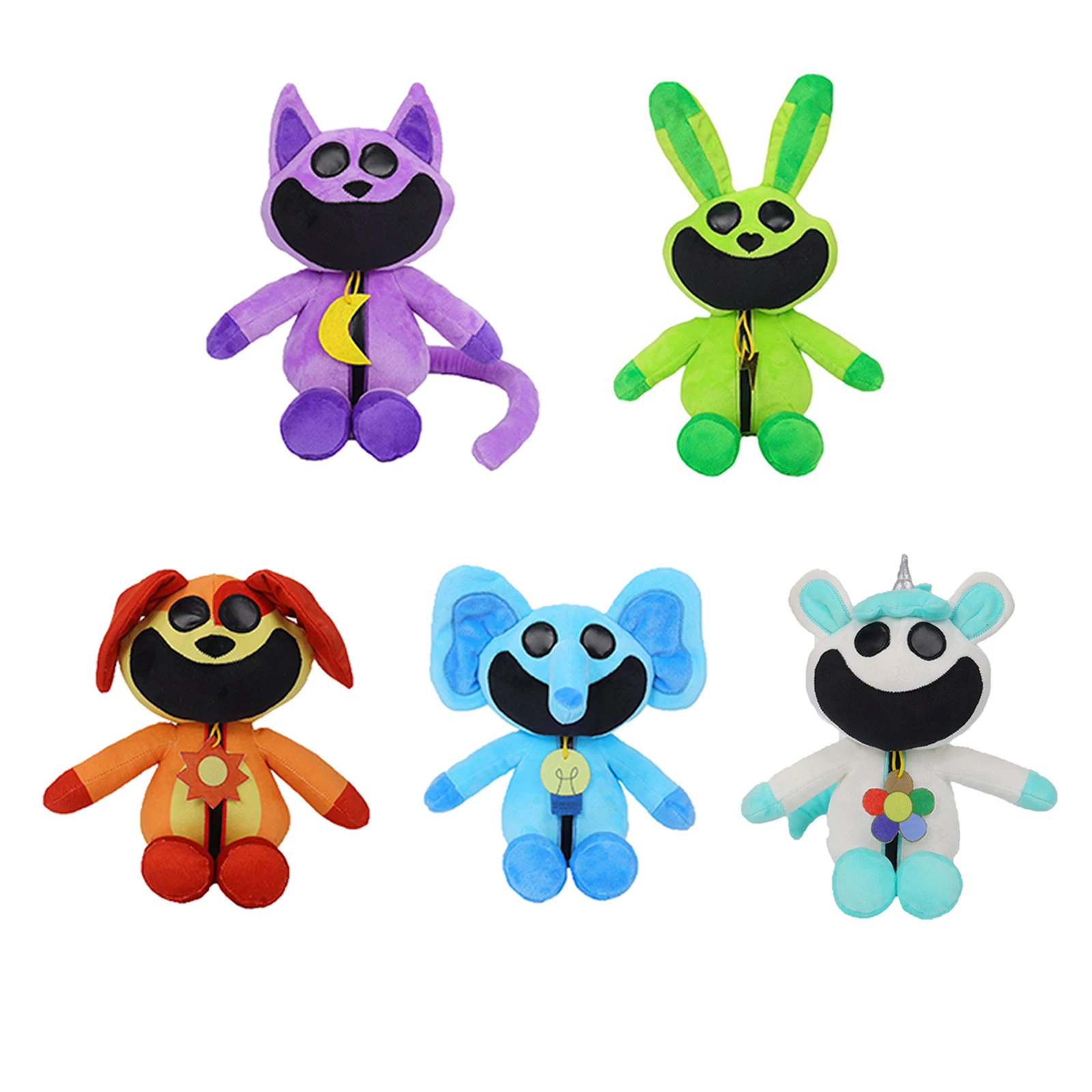 

10.2''The Smiling Critters Chapter 3 Plush Toys,Colourful DogDay and CatNap and CraftyCorn Plushie Toys for Fans and Friends Bea