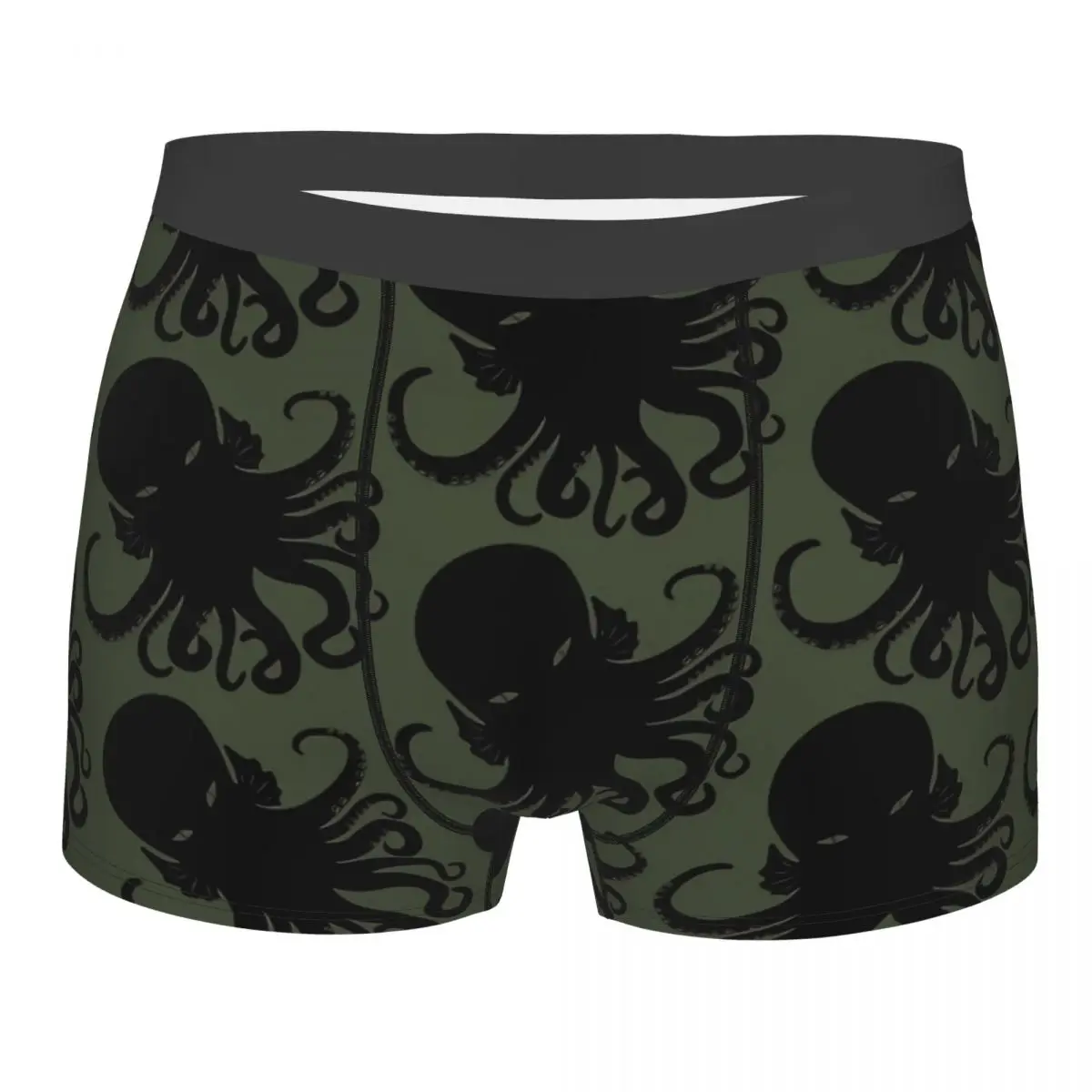 

Dark Green Men Boxer Briefs Underwear Cthulhu Mythos Highly Breathable Top Quality Sexy Shorts Gift Idea
