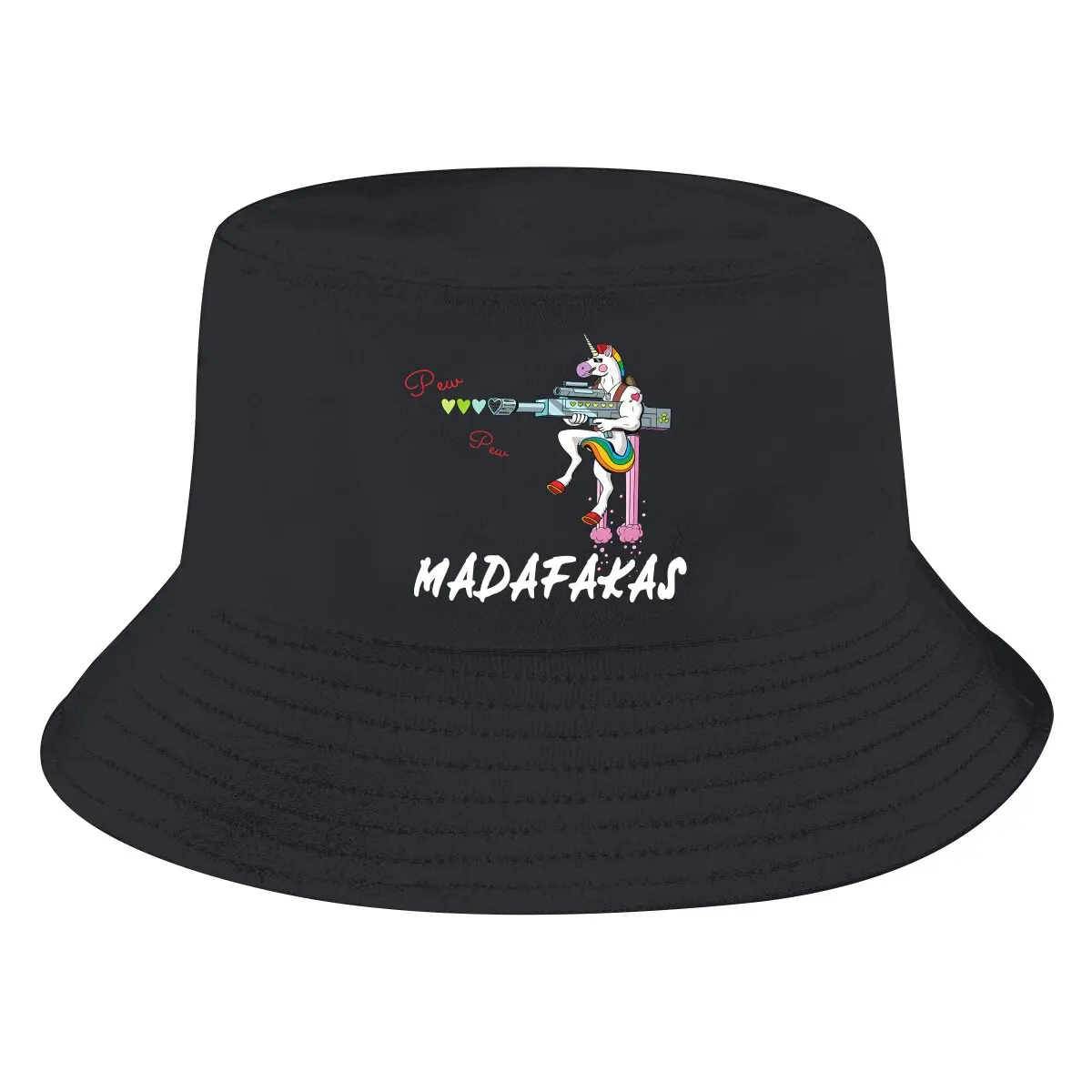 

Pew Pew Madafakas Animal Bucket Hat Unicorn Men's Women's Fisherman Cap Hip Hop Beach Sun Fishing Hats