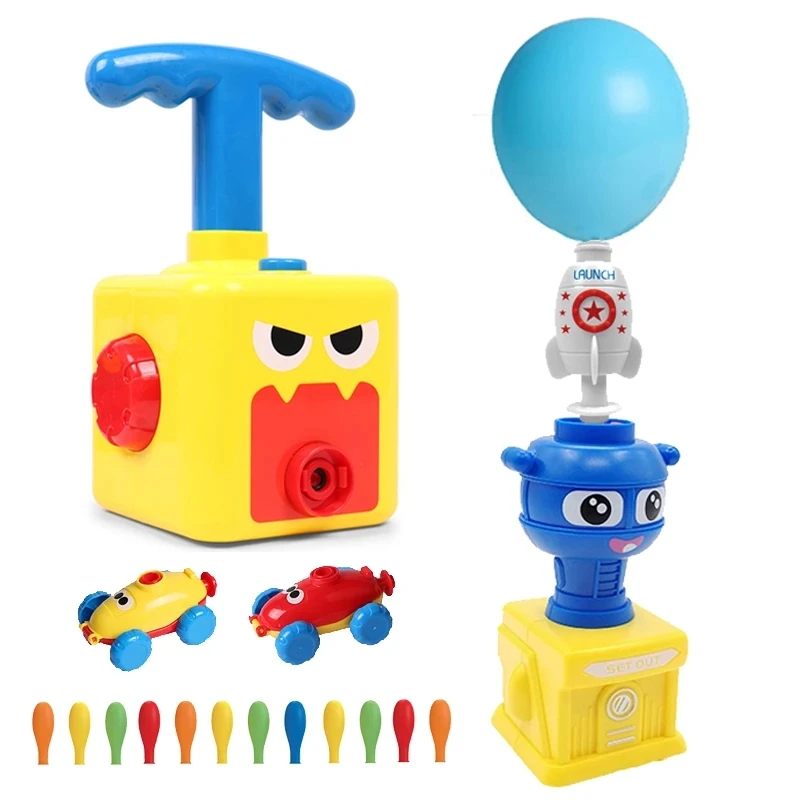 

New Power Balloon Car Toy 2in1 Inertial Power Balloon launcher Education Science Experiment Puzzle Fun Toys for Children