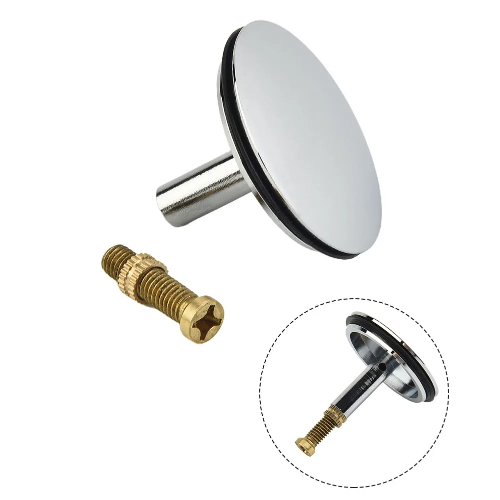 

1PCS Bathtub Chock Plug Water Stopper Bathtub Chock Plug Chrome Plated Silver Adjustable Bathroom Washing Basin