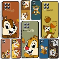 cute chip n dale phone case for oppo realme c2 c3 c11 c20 c21 c21y q3s q5i x2 x3 gt neo2 gt2 gt neo3 pro black silicone back