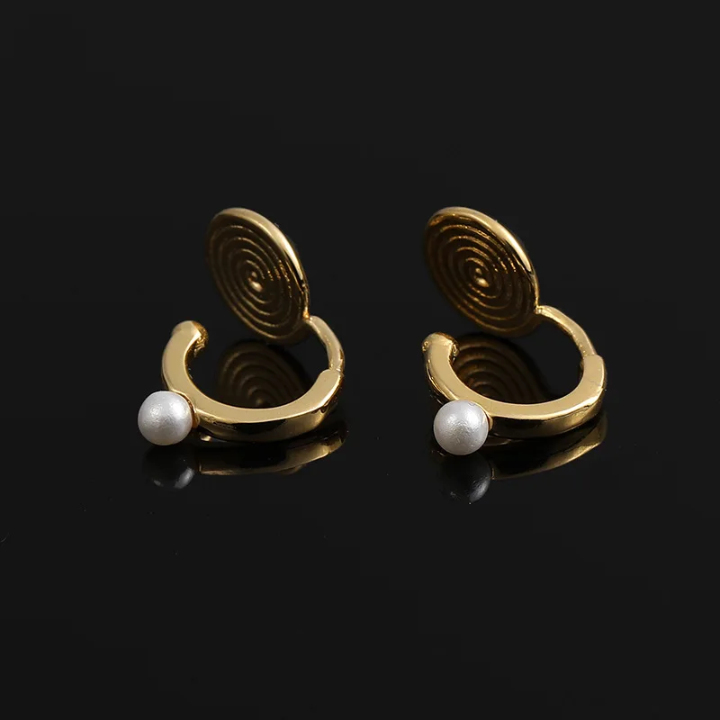 

Простые жемчужные серьги, подходящие ко всему серьги-клипсы с москитной катушкой, без ушных отверстий, банкетные модные аксессуары, оптовая...