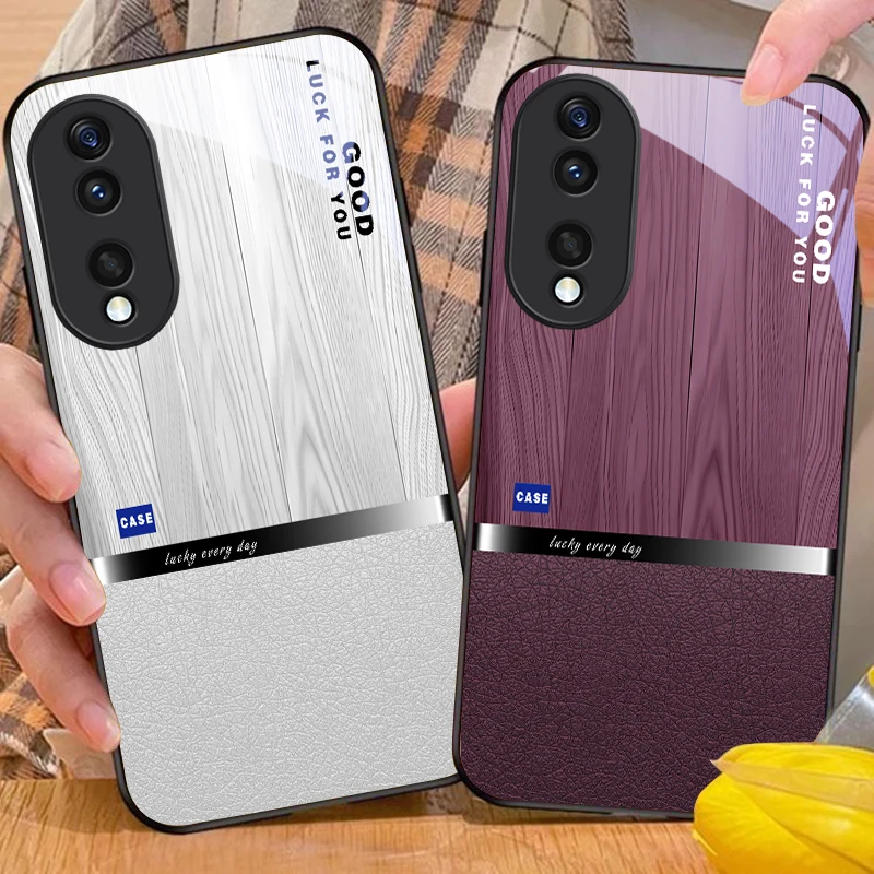 Фото Черный золотой чехол-накладка из стекла для Honor X6, X9c, X9, X6b, X8a, X8, X9b, X5b Plus, X8b, X5 Plus, X30, X9c Smart, X5b, X9a, X30, X50i №3