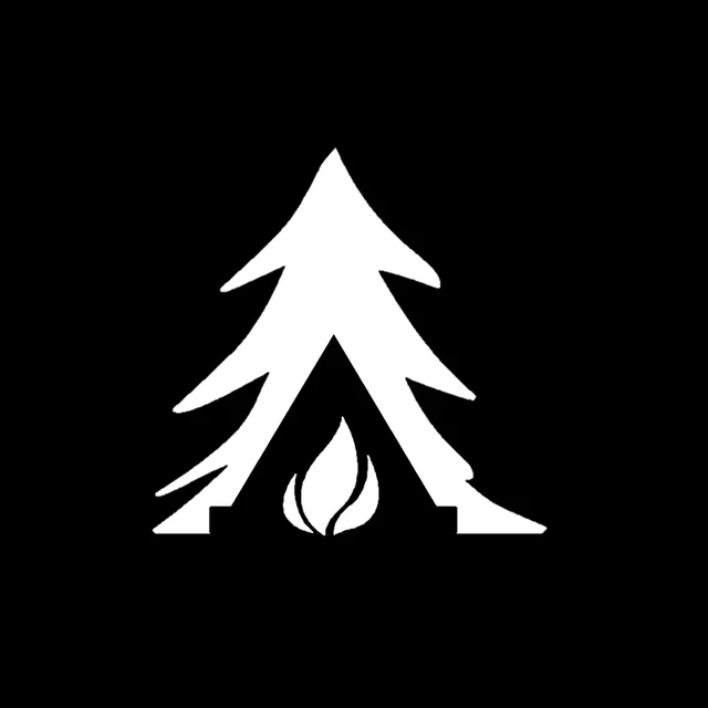 

Tree Tent Fire Camping Car Window Sticker Decal Vinyl Waterproof Decal Personalized Car Decoration 14.6CM*14.5CM