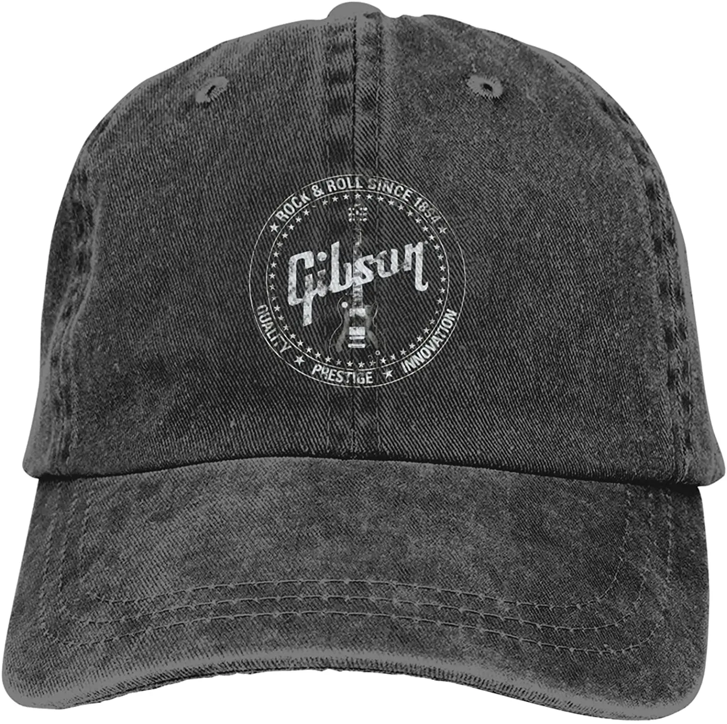 

OOworld Gibson Since 1894 McCarty Les Paul Guitar Denim Cap for Women Baseball Cap for Men Unisex Cowboy Cap Hiphop Cap Sun Hat