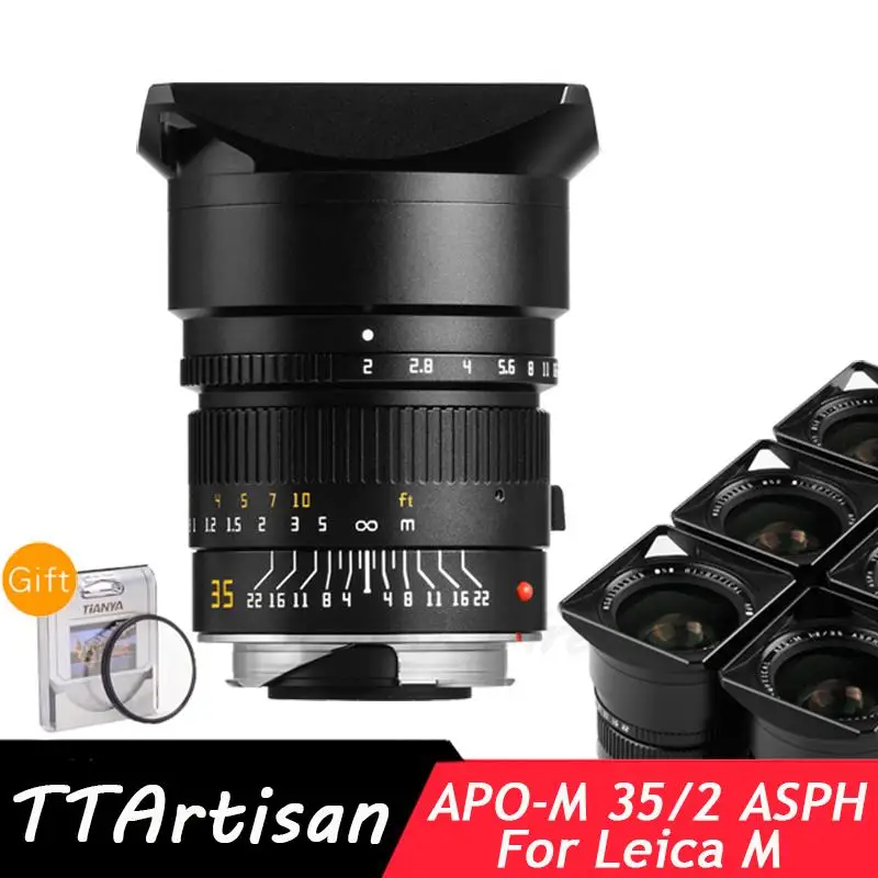 

TTArtisan APO-M 35mm F2 ASPH.Full Frame Large Aperture Prime Lens for Leica M-Mount Cameras Like Leica M M240 M3 M6 M7 M8 M9p M1