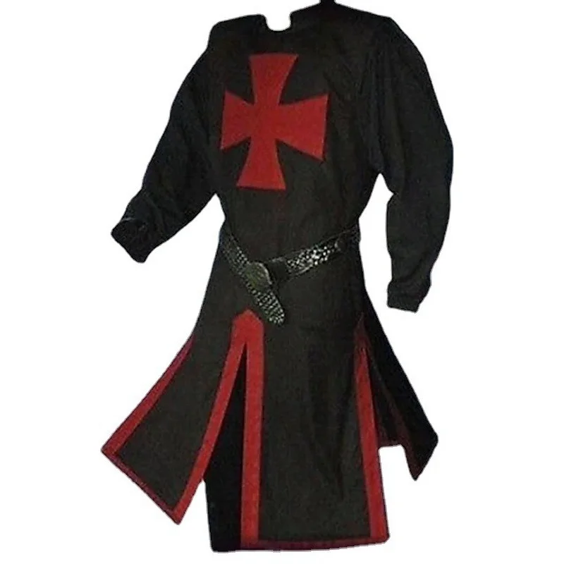 

Medieval Warriors The Knight Templar Crusader Costume For Adult Men Gown Shirt Top Cross Tabard Surcoat Tunic Clothes Belt
