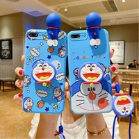 bandai cute blue jingle cat mirror phone case for samsung a 51 70 52 72 30 s 11 s 8 9 10 plus j 4 5 6 7 plus