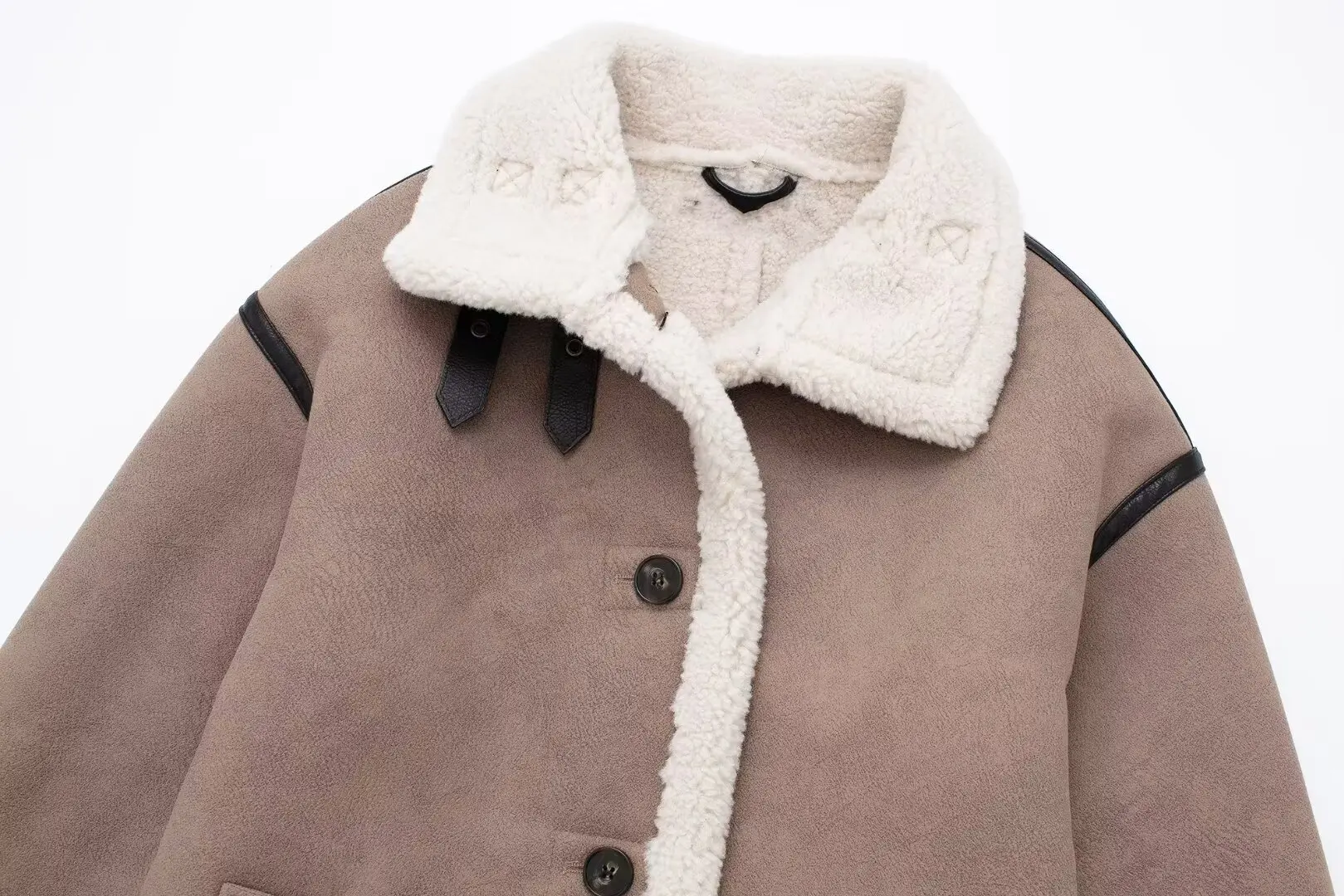 HH TRAF 2024 женское повседневное толстое пальто однотонное однобортное зимнее